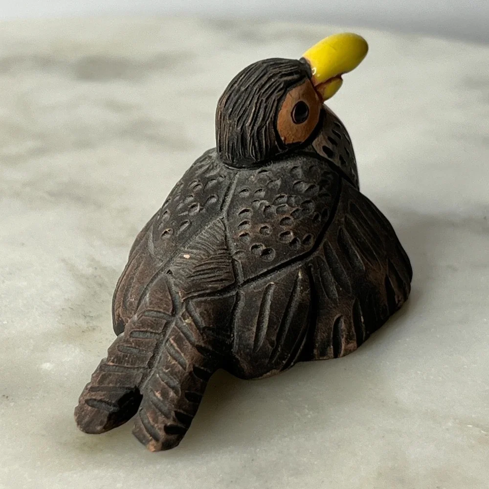 Casals Peru Colorful Bird Figurine Clay Terracotta Handcrafted Signed 3